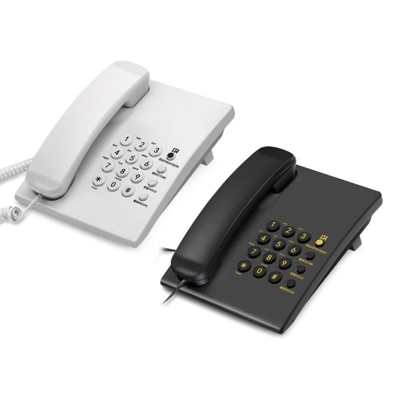 Basic Landline Corded Phone For Elderly Users Easy to Read Buttons And Stable Call Quality