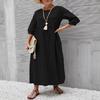 Ladies' New Spring And Summer Fashion Temperament Commuting Breathable And Comfortable Sexy Shirt Long Skirt Dress
