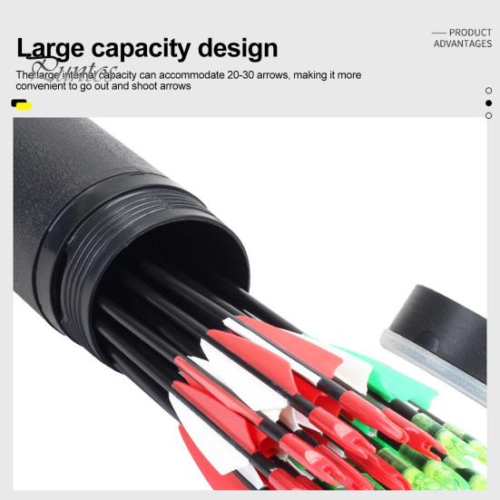 Archery Arrow Quiver Telescopic Extendable Arrow Tube Case Holder with EVA Arrow Separator for Target Shoot Accessory
