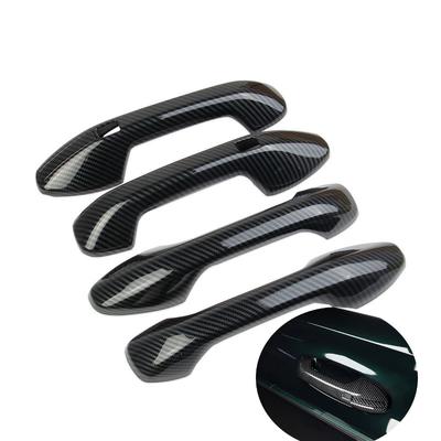 For Hyundai Palisade     Carbon Fiber Chrome Car Door Handle Cover Trim Sticker Styling Accessories