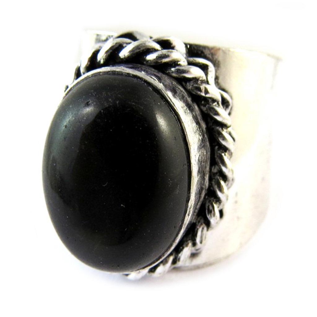 Les Trésors De Lily [N8124] - Inel Creator 'Navajos' negru argintiu