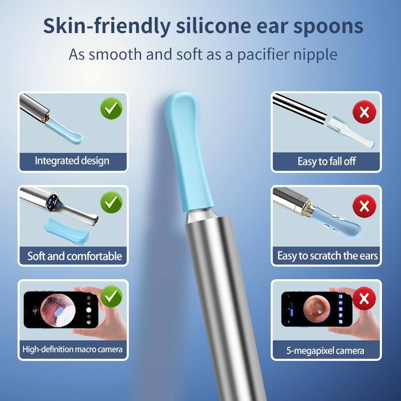 Wireless Wifi Ear Pick Otoscope Camera Luminous Ear Wax Cleaner Teeth Oral Inspection Health Care Tool