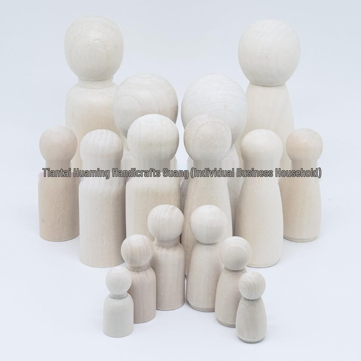 

33-120 мм Натуральный цвет дерева Заготовка деревянной куклы для раскрашивания и граффити для детей 33mm Girl