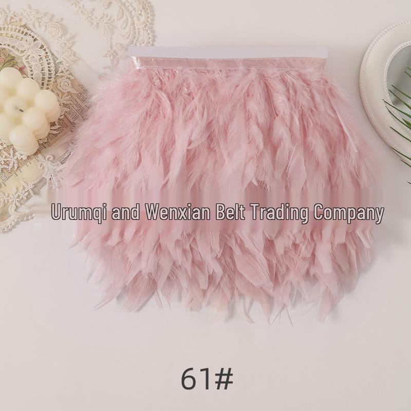 10-15CM Turkey Feather Trim for Clothing, DIY, and Jewelry Decor