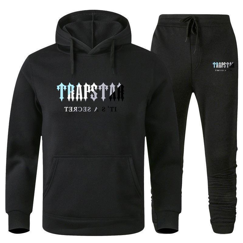 Trapstar Hoodie Set Men Women Fleece Lined Sweatshirt Tracksuit Casual Couple Sportswear