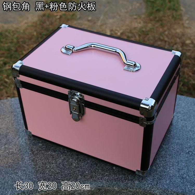 Large steel-reinforced cosmetic case with aluminum alloy frame,double-layer portable toolbox for foot bath tools