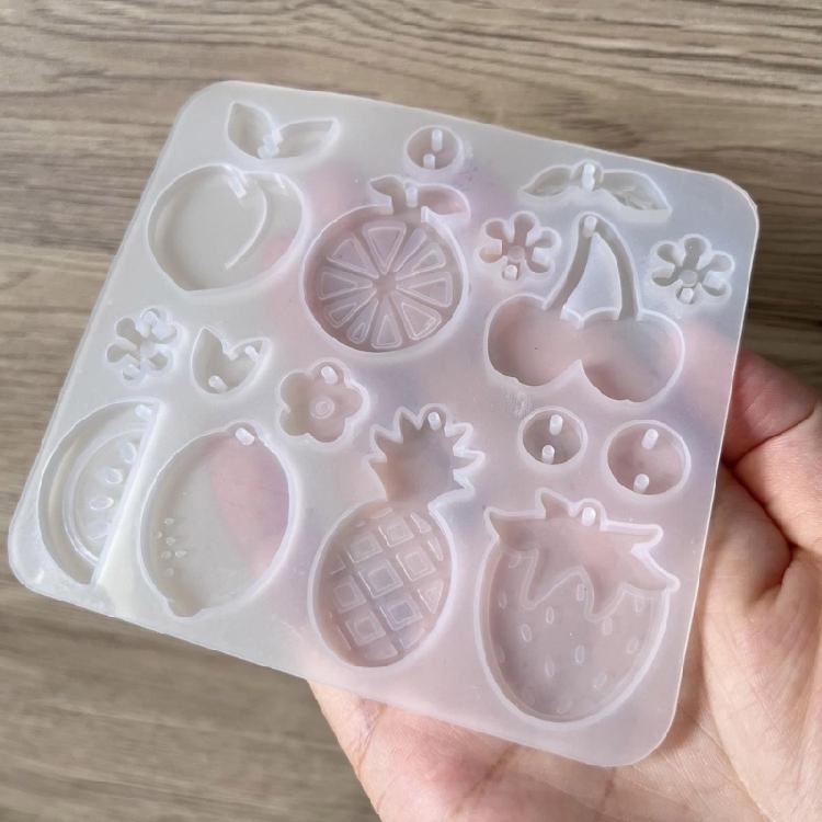 Animal/Fruit Earring Pendant Mold Silicone Crafting Template For DIY Jewelry Charm Creative Gift For Art Lovers