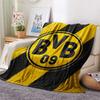 Borussia Dortmund Flannel Blanket, High quality Comfortable for All Seasons, Home Decor, Warmth and Comfort
