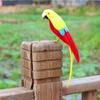 Feathered Parrot Figurine Handmade Artificial Decoration Colorful for Party, Garden, Patio a