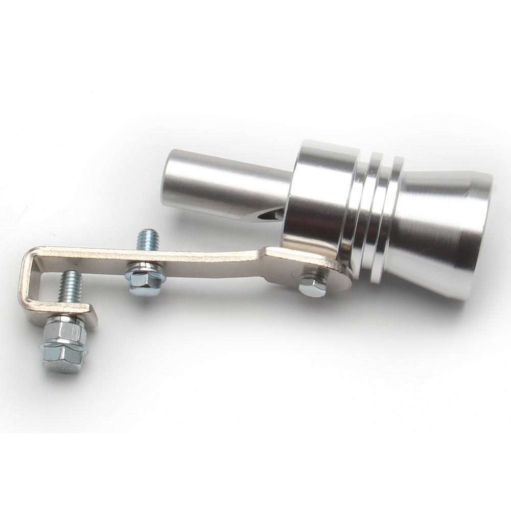 Car Motorcycle Refit Device Exhaust Pipe Turbo Sound Whistle Car Turbmuffler Universal Sound Simulator Car Turbo Sound Whistle Silver L