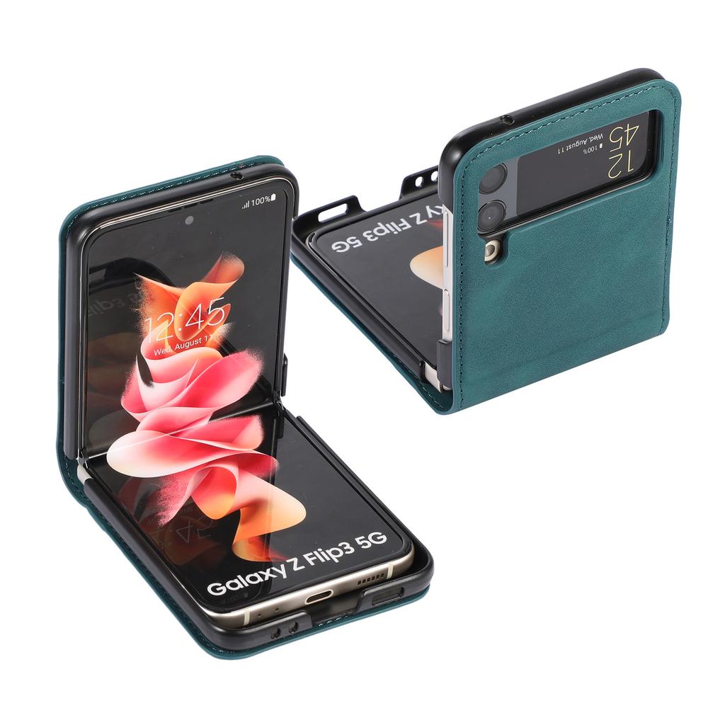 Applicable To Samsung Z Flip6 Mobile Phone Case Z Flip5 Retro Matte Card Solid Color Folding Mobile Phone Case