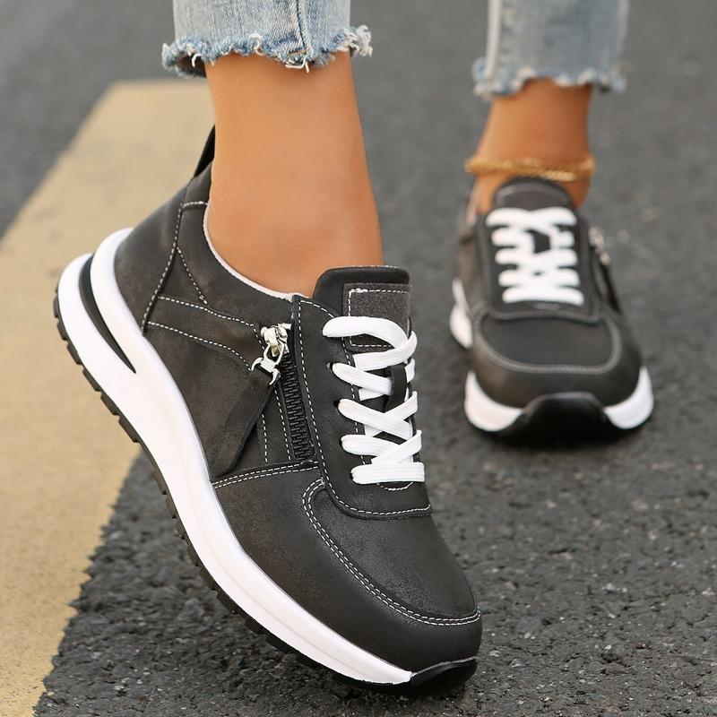 Fashion Autumn New Casual Sports Shoes Women's Fashion Round Head Front Strap Soft Sole Non-slip Single Shoes