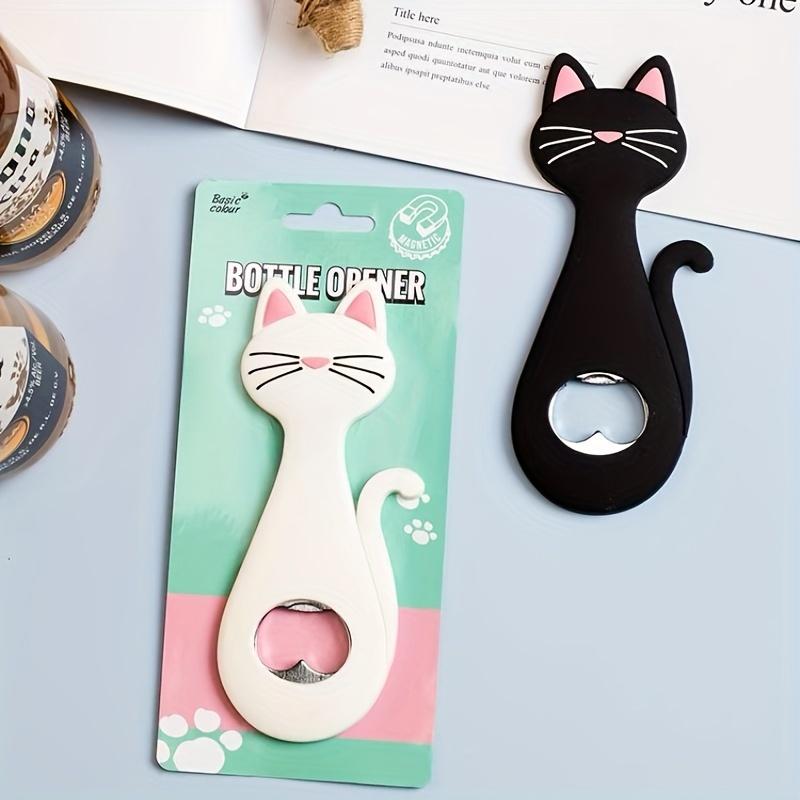 1Pc bottle opener, cartoon beer bottle opener, cat-shaped refrigerator decoration, refrigerator sticker, beer bottle opener.