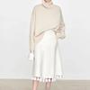 Women's  Winter Sweat  Oversized Turtleneck Sweater ,  Cozy Casual To Formal Formal Wear, White Sweater  Relaxed Fit for Lay