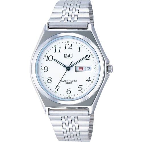 Citizen Q&Q Day&Date Watch 2121A234 Men's Silver