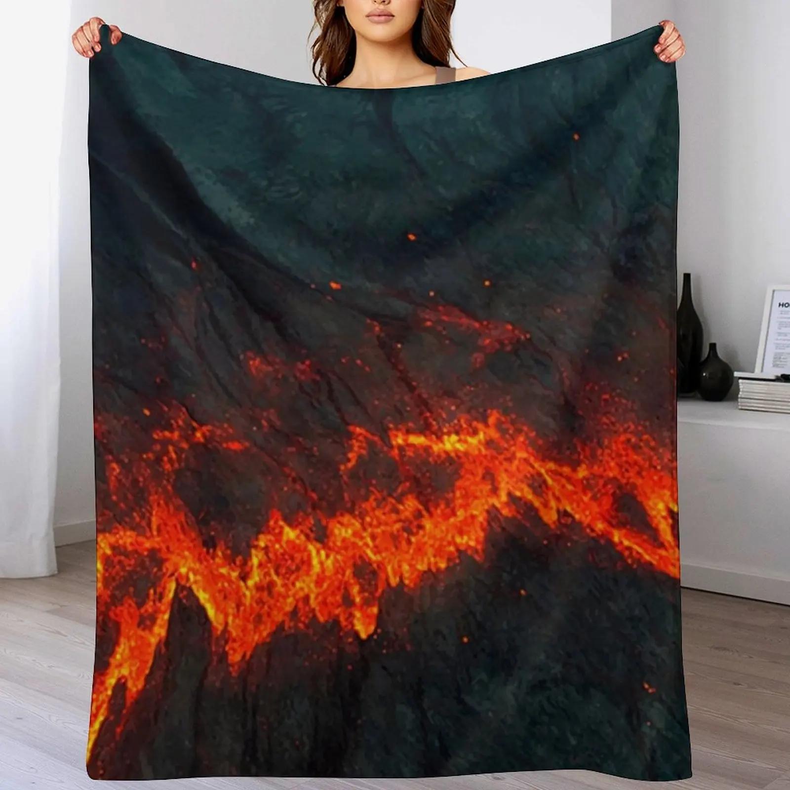 

Lava Magma Throw Blanket Soft Warm Blanket Gift for Men Women Adults 102x76cm(40x30in)