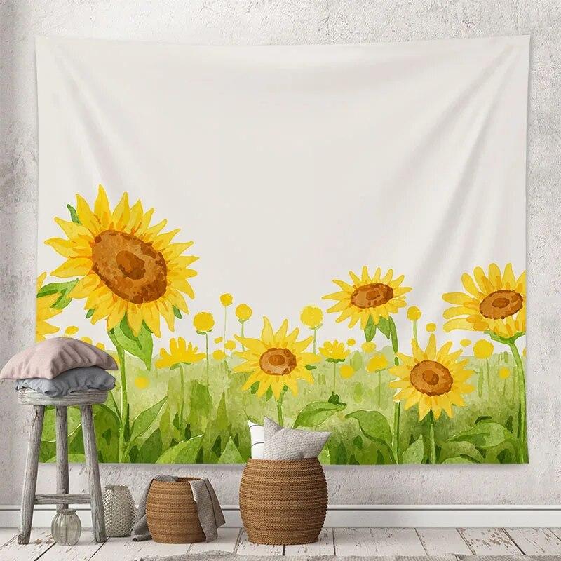 Decorative Tapestry Tulip Flowers Background Home Decoration Living Room Art Wall Covering