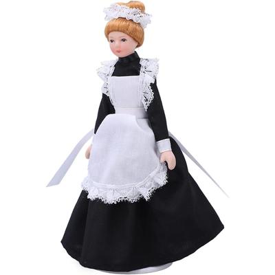 Mini-Keramik-Puppenmodell, handgefertigte bewegliche DIY-Miniaturpuppe im viktorianischen Salonmädchenstil, hohe Simulation für Puppenhauszubehör