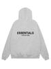 FOG Essentials Men's Loose Fit Velvet Hoodie, Double-Stitched with Heat Transfer, Trendy American Brand.
