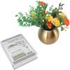 Round Vase Nordic Style Modern Stainless Steel Small Flower Vase Ornament Living Room Office Table Decoration for Home Decoration(Gold)