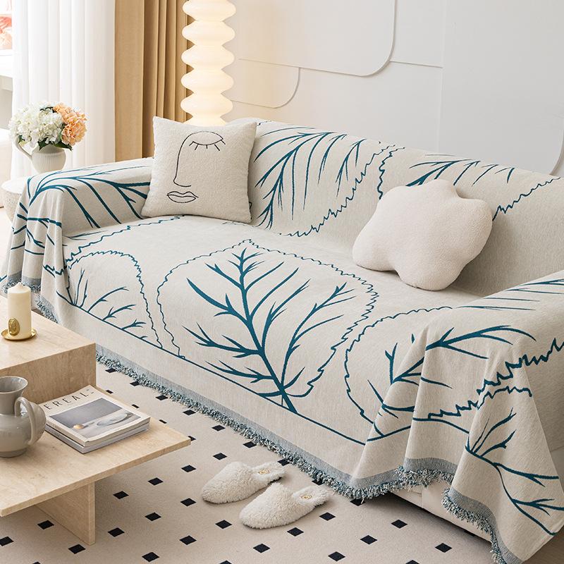 

Полотенце для дивана из шенилла, чехол для дивана с защитой от царапин, простая подушка для дивана, полный комплект чехлов для дивана, универсальный чехол «все включено» 180*130cm