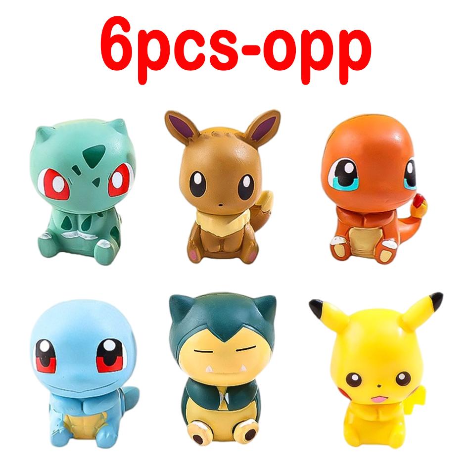 

Toys 6pcs/set Pok é mon Action Dolls mini series Pikachu figure Anime Scale Ratio Models Desktop Decorations Pok é mon Birthday Gift Presents