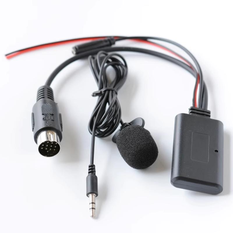 13-pin cd host Bluetooth Adapter Audio Music AUX Cable+Microphone For KENWOOD KRC-553 CA-C2AX KCA-iP500 CA-C1AX
