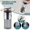 1pcs Stainless Steel Bathroom Sink Plug Stopper, Sink Drain Strainer, Pop-Up Basin Anti-Odor Bouncing Core Stopper Filter, Bathroom Accessories,