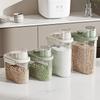 Contenitore da Cucina a Grande Capacità - 1600/2800ML Plastica PP Sigillato Secchio Graduato Sigillo Impermeabile per Farina Mais Soia Riso