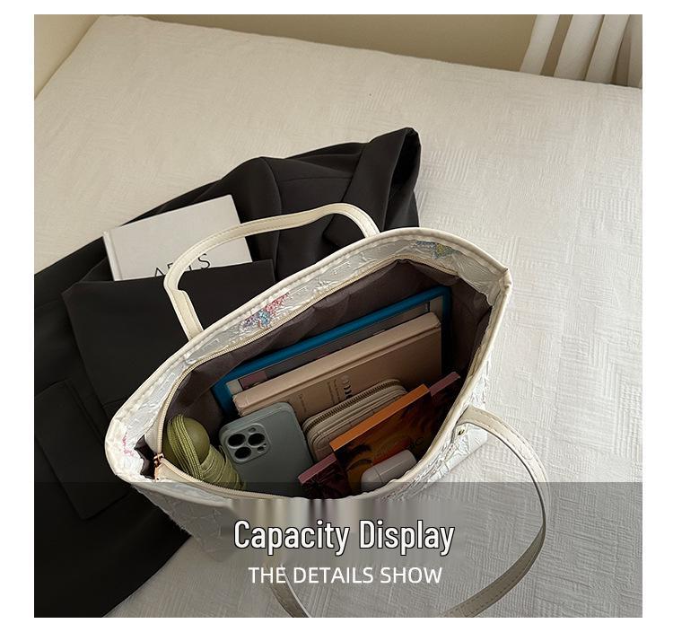 Stylish Casual Commute Shoulder Bag: Fashionable, Large-Capacity Tote for Students