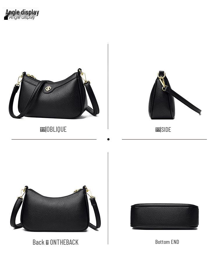 Women's Trendy Solid Color Shoulder Bag 2025 - Versatile Light Luxury Crossbody for Moms
