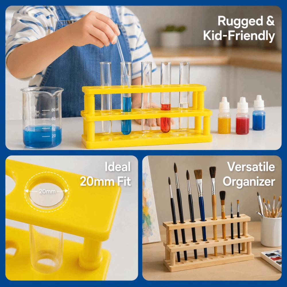 6/8/10/12 Holes Test Tube Rack Detachable Pillar Lab Tube Holder For Laboratory