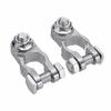 1 Pair Battery Terminal Clamp Aluminum Alloy Positive & Negative Pole Auto Car Screw Connector Car Battery Terminal Clamp