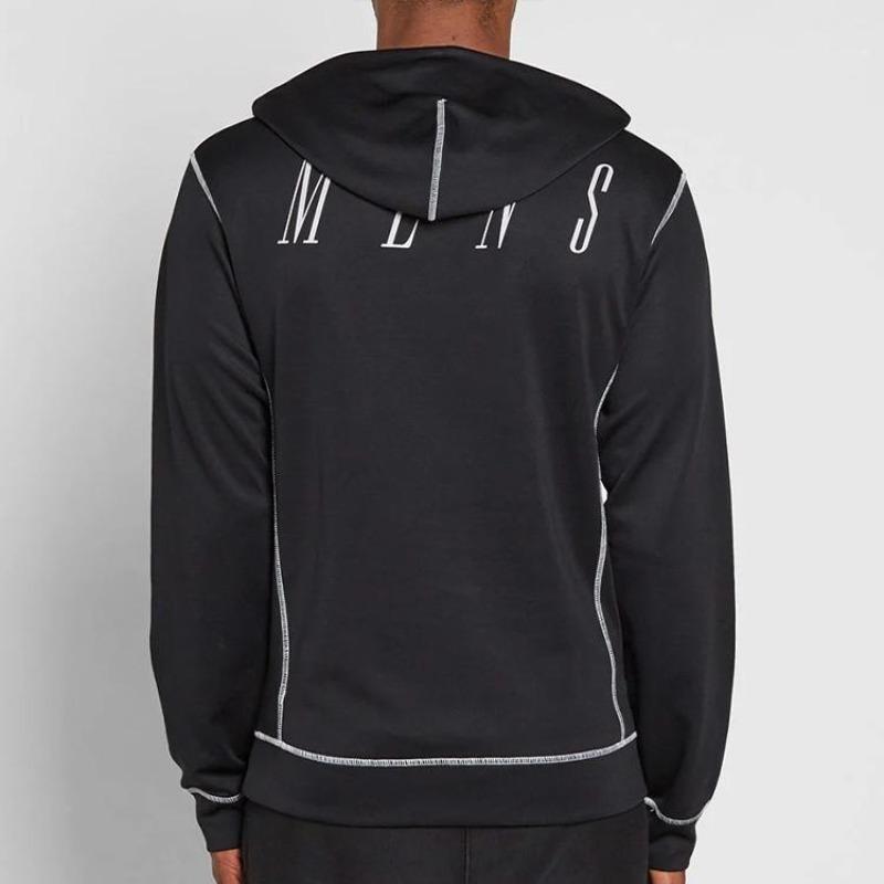 Off-White Letter Print Hoodie Unisex Black OMBB021F172460441019