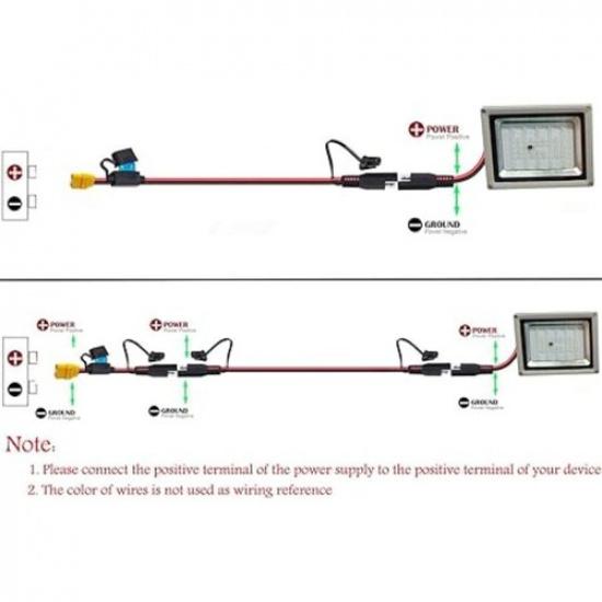 10AWG to XT90 Connector Extension Cable, with 15A -10AWG SAE TO XT90
