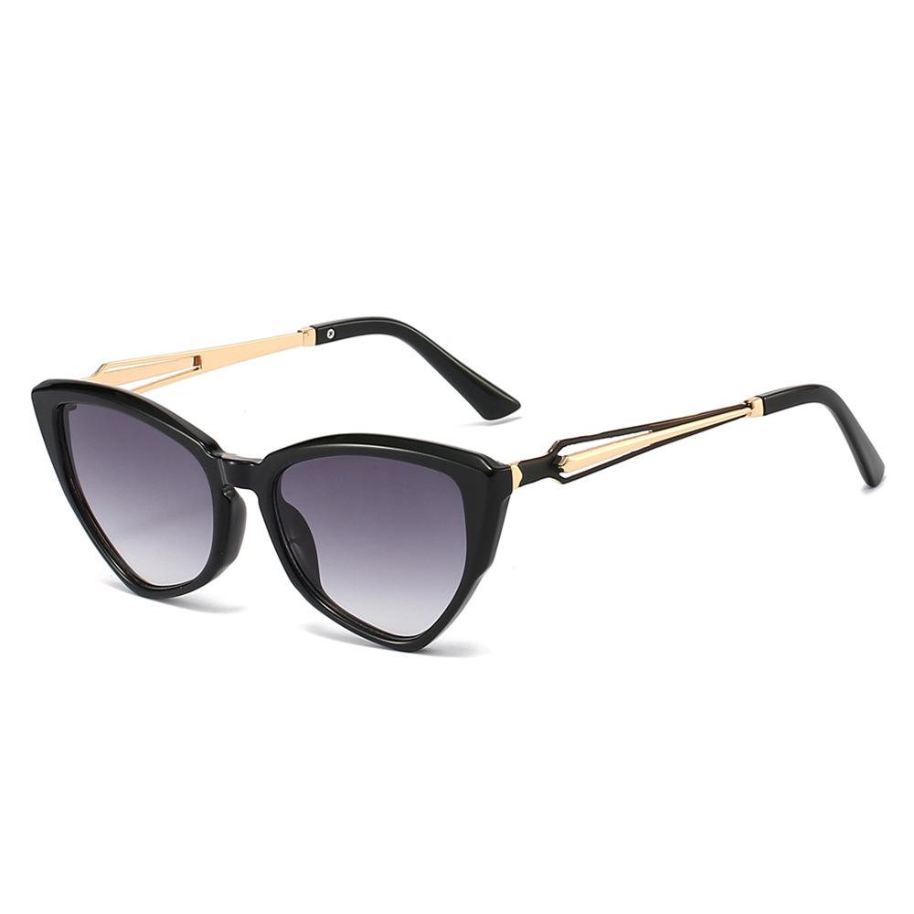 Ins New Retro Cat Eye Gradient Women Sunglasses  Personality Hollow Temple Design Fashion Casual Men Trendy Shades Uv400
