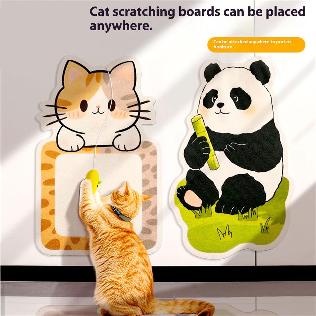 Durable Felt Cat Scratching Pad Wall Mounted Self Adhesive Furniture Protector No Shedding Design