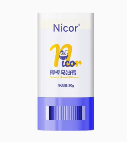 Nicor Coconut Horse Oil Cream Stick Moisturizing Skin Care Balm for Dry Skin Repair and Protection Suitable for Daily Use 20g One Size