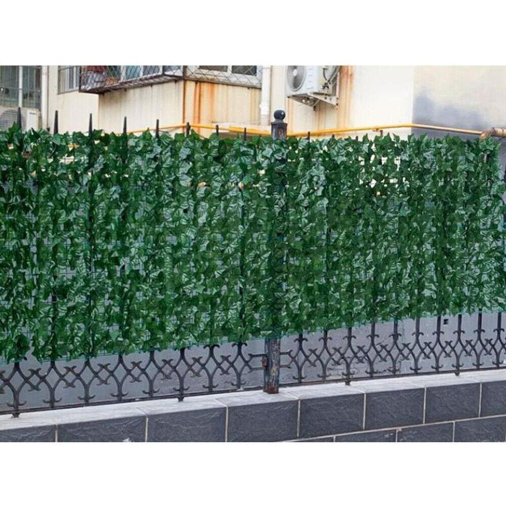 50x300 Artificial Faux Ivy Leaf Privacy Fence Panel Screen Wall Hedge Home Decor
