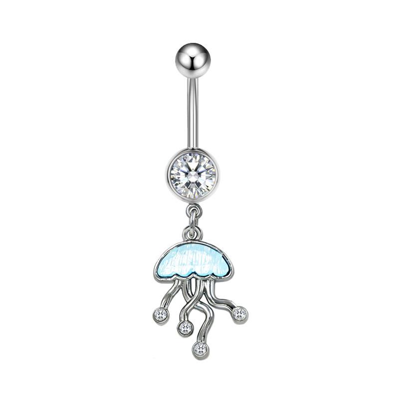 Chic European & American Whale Jellyfish Belly Button Ring
