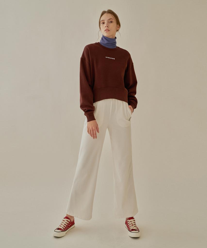 AIMSWING+8 Corduroy Wide Straight Pants_Ivory