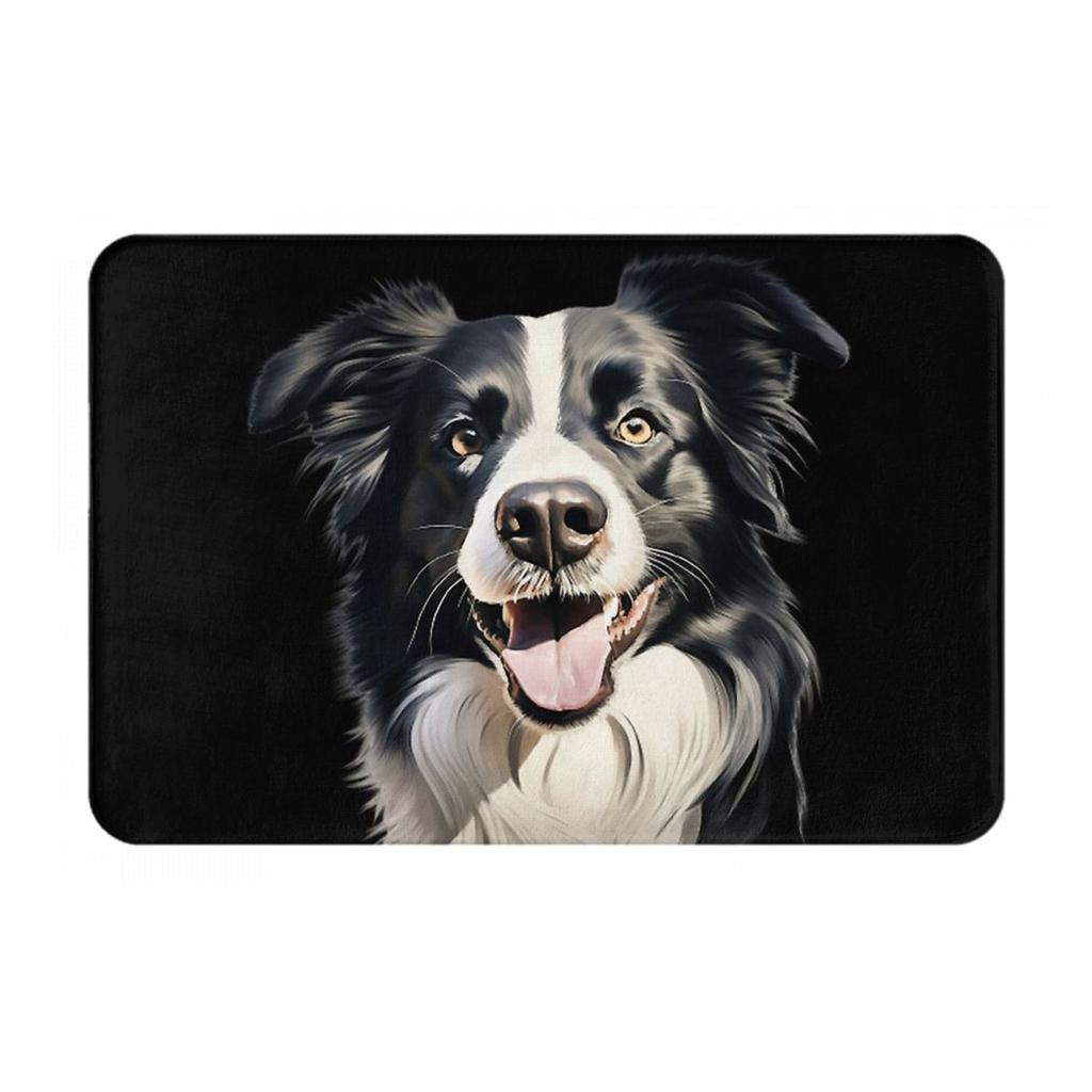 Border Collie Non-slip Doormat Floor Mat Cushion Carpet Rug for Kitchen Entrance Home Living room Footpad Mats