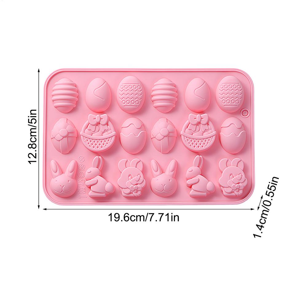 3D Rabbit Silicone Mold Easy Release Handmade Crafts Casting Tool Easter Silicone Molds for Gummies Cupcake Fudge Candy Jelly