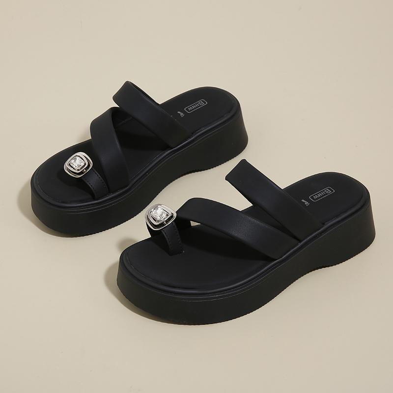 Fashion CRLAYDK Sandals for Women Platform Shoes Summer Flip Flops Dressy Ladies Strap Slides Outdoor Slip On Beach Casual Slippers