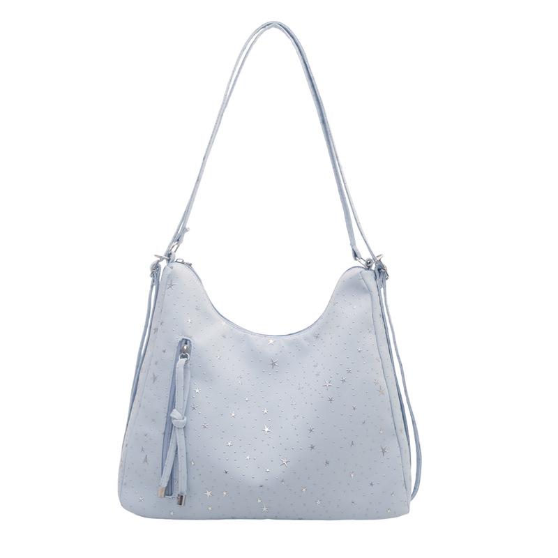 Glitter Stars Japanese Soft Girl Canvas Tote - Large Capacity 2026