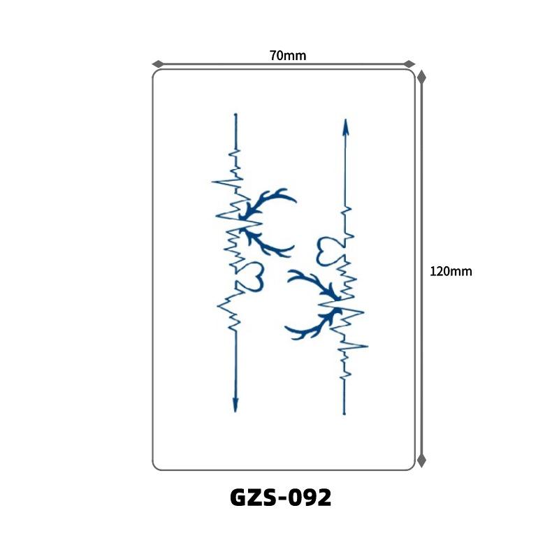 Herbal Semi-Permanent Tattoo Sticker - Internet Celebrity Style 70x120mm