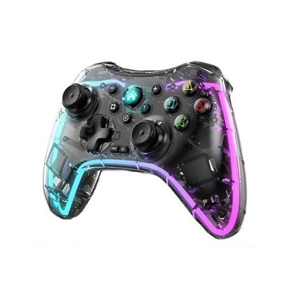 

Прозрачный геймпад Switch Rapid Macro Back Беспроводной Bluetooth гироскоп HD Pro Controller, Скелетон, Подсветка, Огонь, Функция, Кнопки, Подключение,