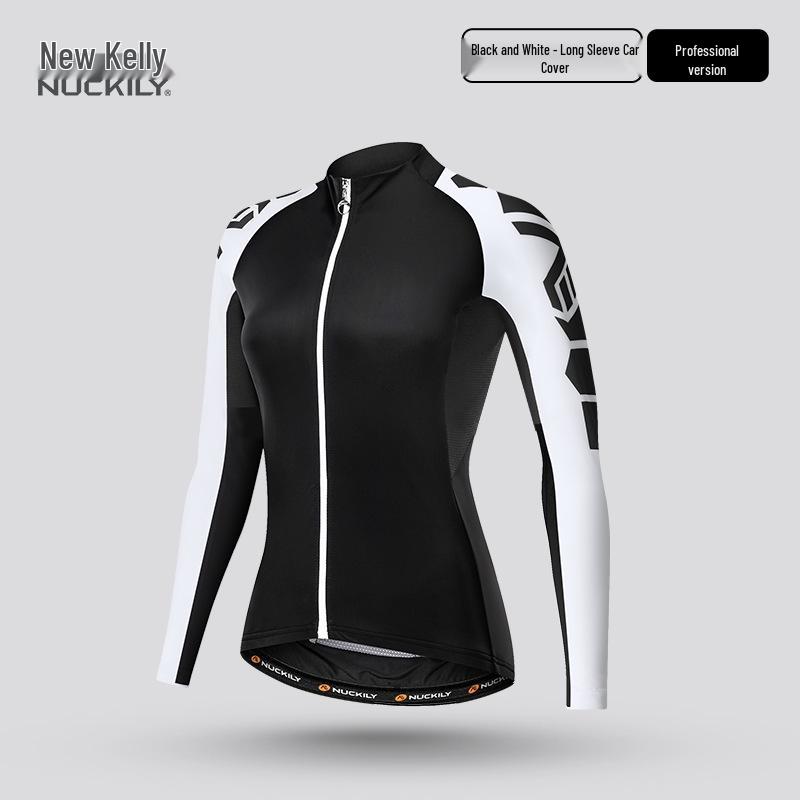 Nuckily Women's Long Sleeve Cycling Jersey: Quick Dry, Breathable, Sun Protection for Road and Mountain Biking In Autumn