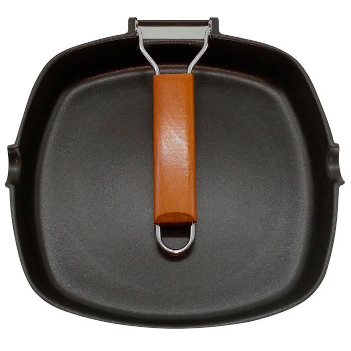 Poêle à griller - wecook - ecostone - 28 x 28cm - antiadhésive - fonte d'aluminium sans pfoa