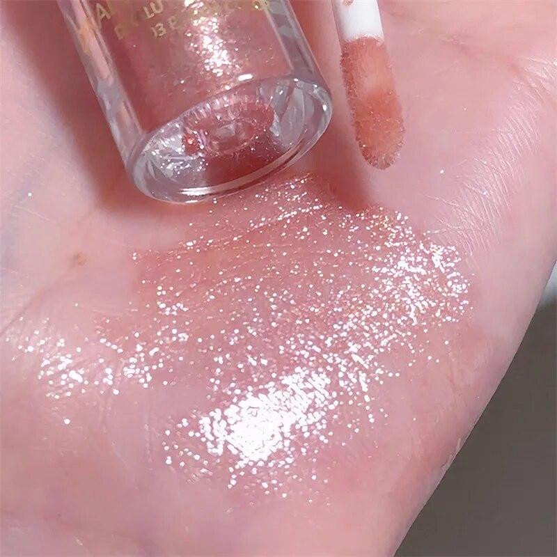 Waterproof Shimmer Glitter Lip Gloss 5 Colors Sparkling Glitter Liquid Lipstick Lip Gloss Sexy Lip Makeup Cosmetics